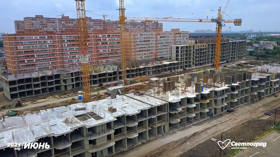 Ход строительства - Июнь, 2021 | ЖК "Светлоград"